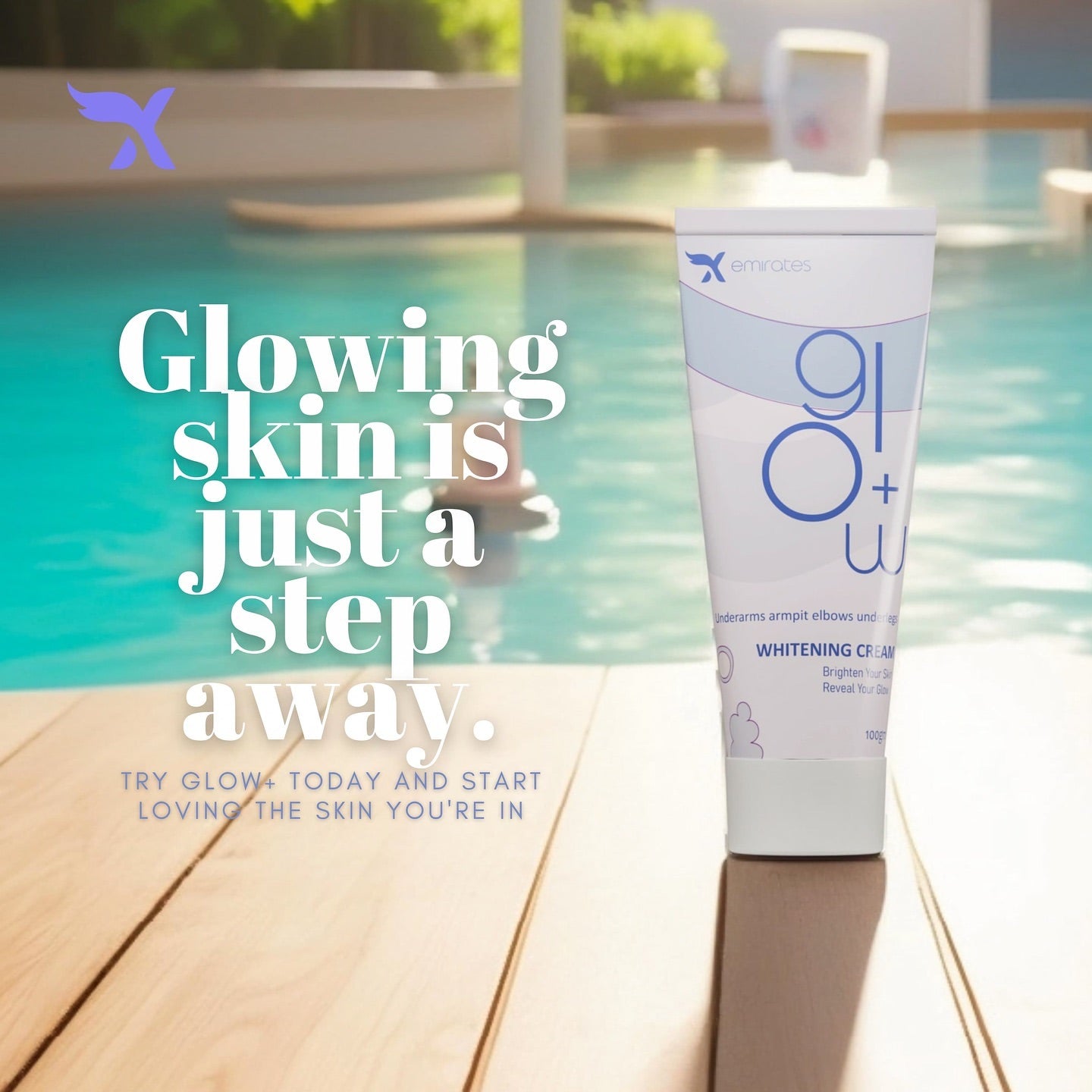 GLOW+ UNERARMS WHITENING CREAM