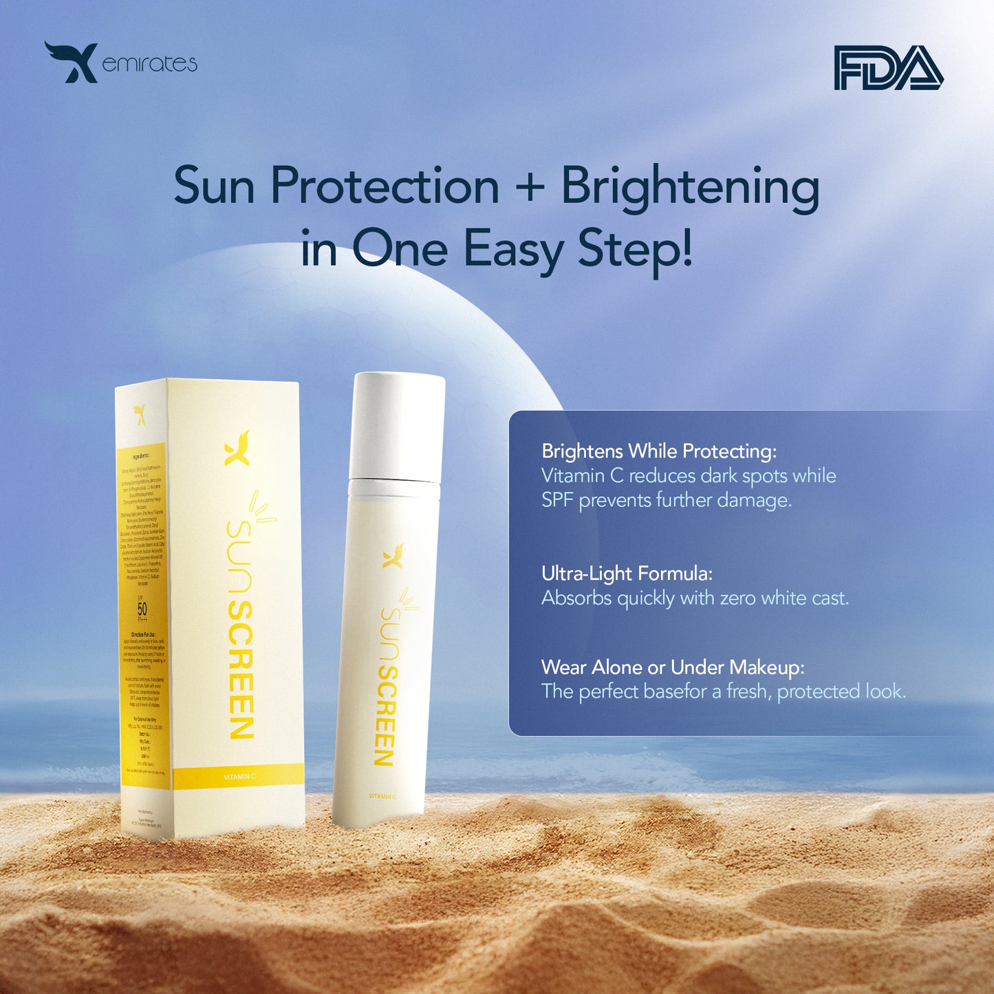 Sunscreen SPF 50 PA+++ – Broad-Spectrum Sun Protection for Face & Body