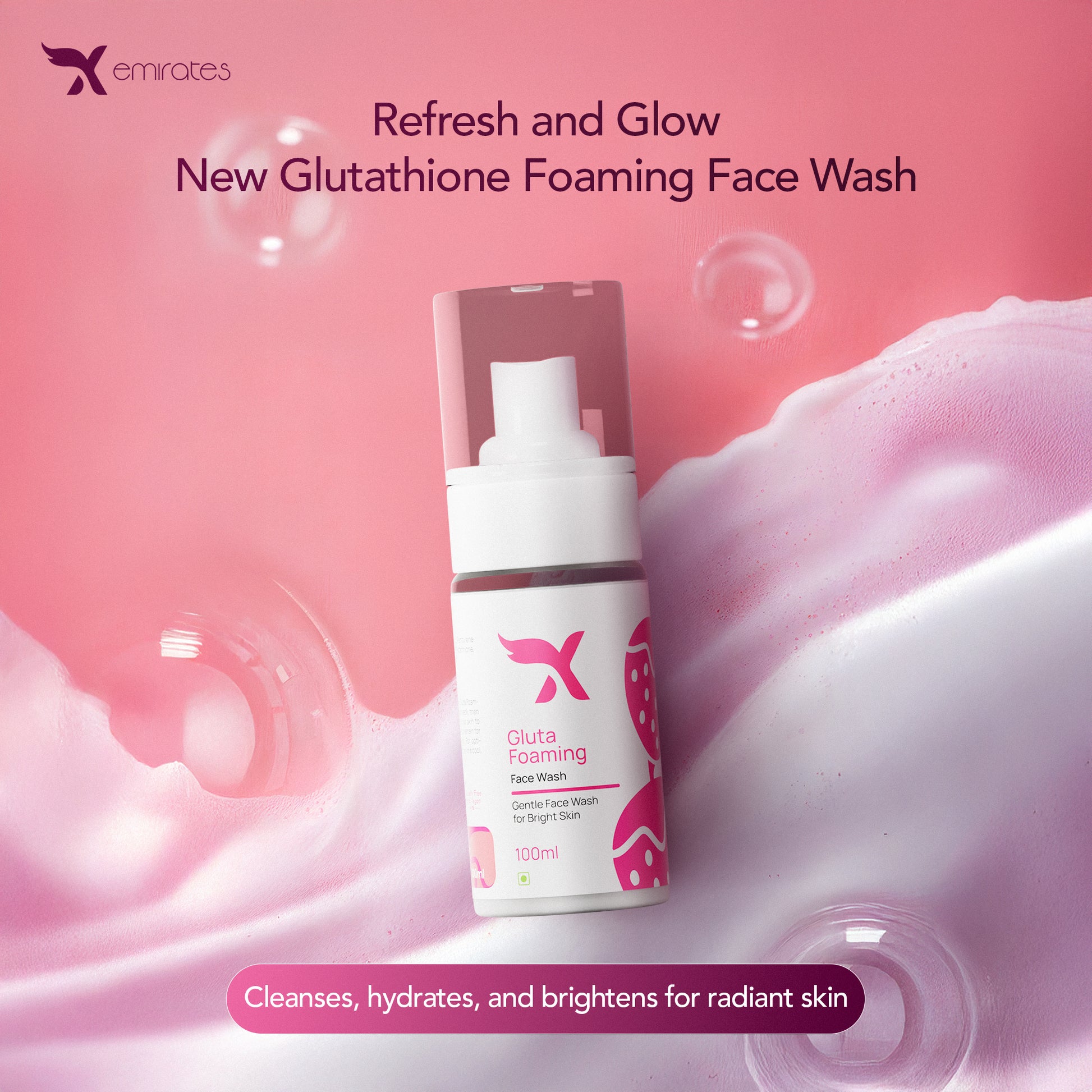 Gluta Foaming Face Wash Skin Brightening, Anti-Acne & Deep Cleansing CREAMXEMIRATES Gluta Foaming Face Wash Skin Brightening, Anti-Acne & Deep Cleansing CREAMXEMIRATES