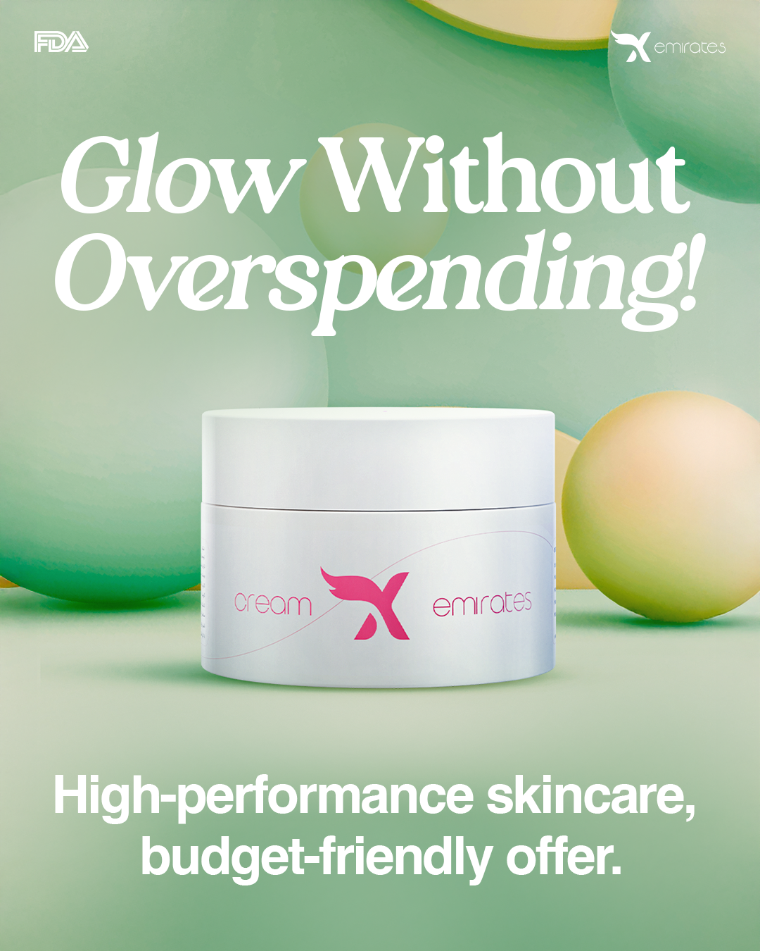 Cream X emirates and sunscreen SPF 50++ combo